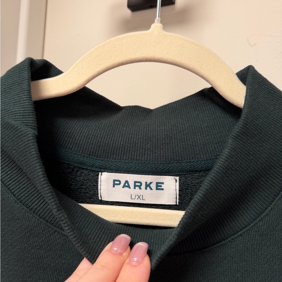 Parke Mockneck Back To School Forest Green in L/XL BRAND NEW - Picture 2 of 3